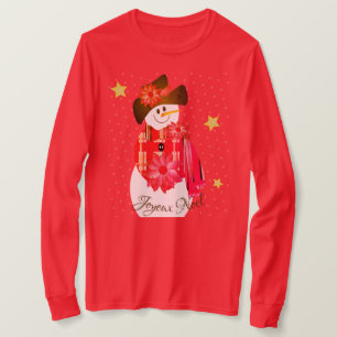 Red Snowman Cute T-Shirt