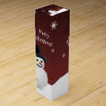 Red Snowman Winter Scene Christmas Wine Gift Box<br><div class="desc">Gift some Christmas Spirit this holiday season with this whimsical Red Snowman Winter Scene Christmas Wine Gift Box. Gift Box design features a happy snowman in a snowy wintry scene against a red background adorned with matching color snowflakes. Additional gift and holiday items available with this design as well.</div>