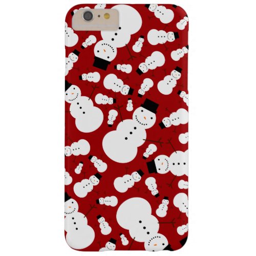 Red snowmen barely there iPhone 6 plus case