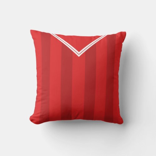 Red Soccer Football Jersey Name Number Template Throw Pillow