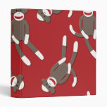 Red Sock Monkey Binder