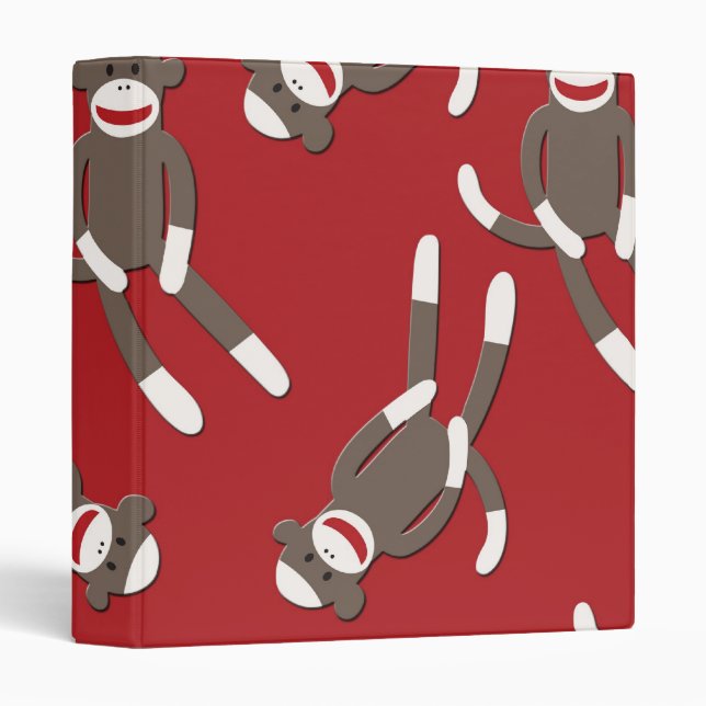 Red Sock Monkey Binder (Front/Spine)