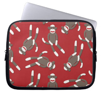 Red Sock Monkey Electronics Bag