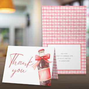 Red Soda Pop Baby Shower Folded Thank You Card