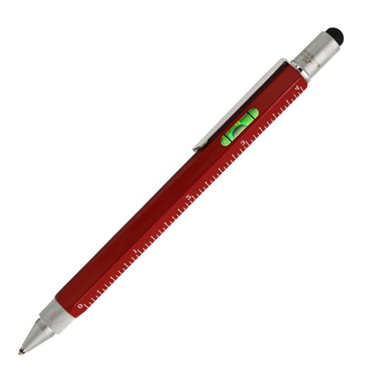 Red Soft-Roll Ballpoint Stylus Tool Pen (Front)