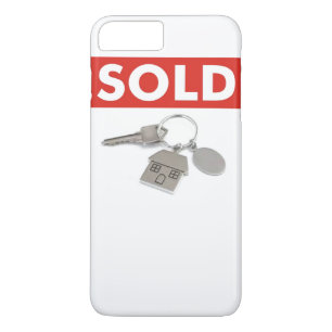 Red Sold Sign Real Estate Agents Home Keys iPhone iPhone 8 Plus/7 Plus Case