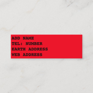 Red solid color business card