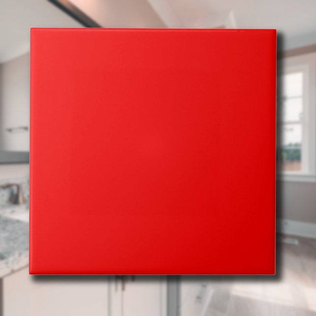 Red Solid Color | Classic | Elegant Ceramic Tile (Creator Uploaded)
