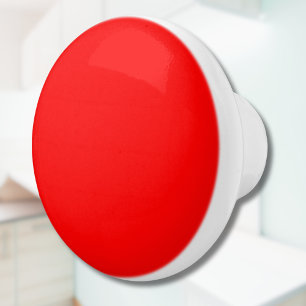 Red Solid Color   Classic   Elegant   Trendy  Ceramic Knob