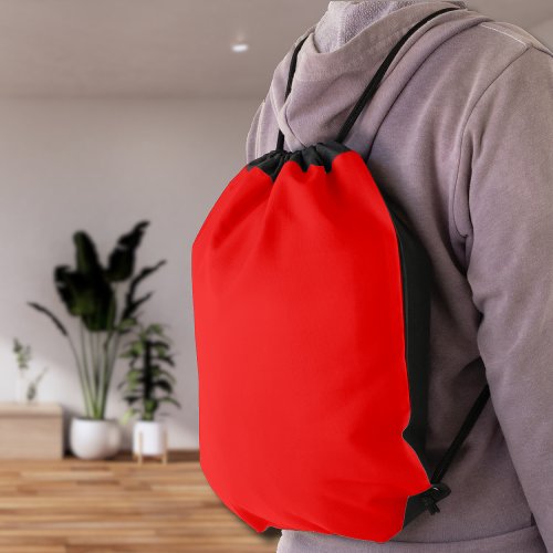 Red Solid Color  Classic  Elegant  Trendy  Drawstring Bag