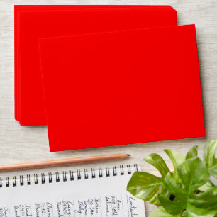 Red Solid Color Classic Elegant Trendy Envelope