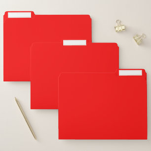 Red Solid Color   Classic   Elegant   Trendy  File Folder