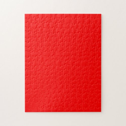 Red Solid Color  Classic  Elegant  Trendy  Jigsaw Puzzle