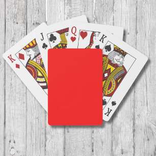 Red Solid Color Classic Elegant Trendy Poker Cards