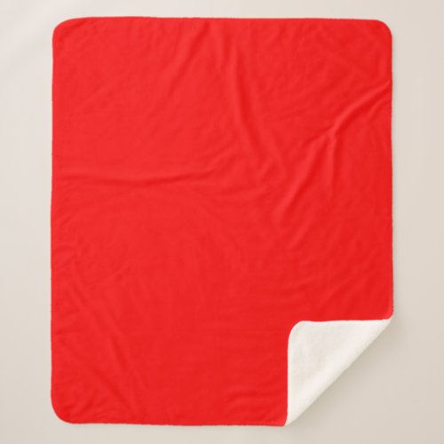 Red Solid Color  Classic  Elegant  Trendy  Sherpa Blanket