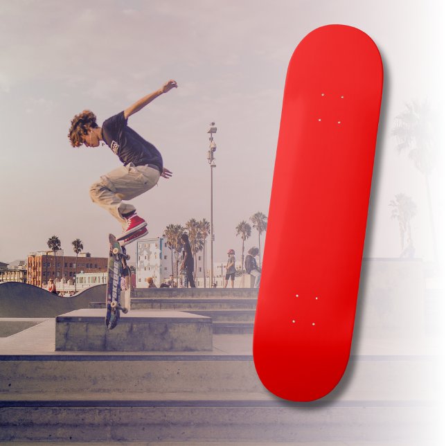 Red Solid Color | Classic | Elegant | Trendy  Skateboard (Creator Uploaded)