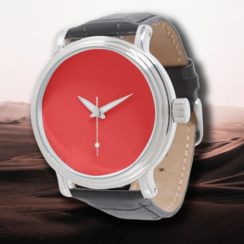 Red Solid Color  Classic  Elegant  Trendy  Watch