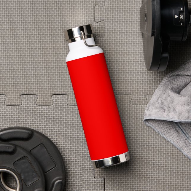 Red Solid Color | Classic | Elegant | Trendy  Water Bottle (Gym)