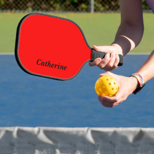 Red Solid Color Classic Personalized Pickleball Paddle