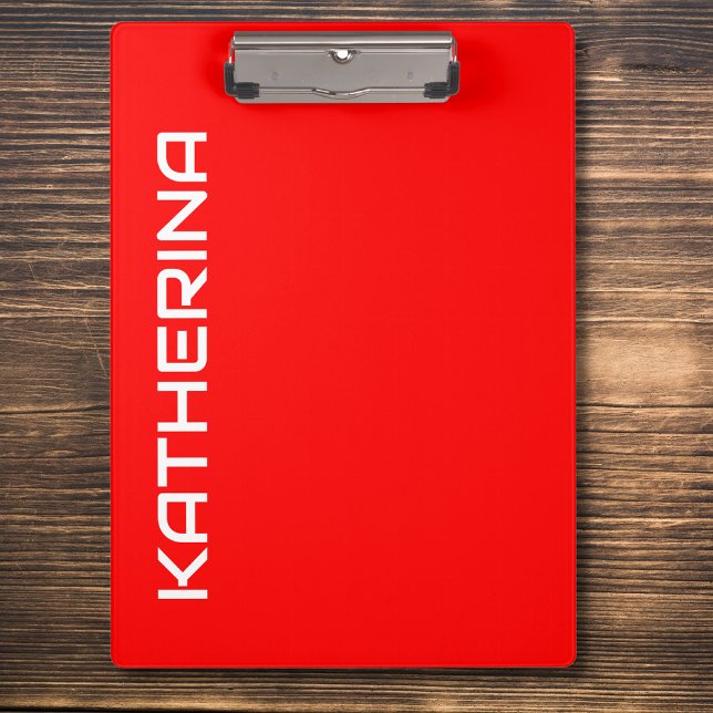 Red Solid Color | Classic White Name Clipboard (Creator Uploaded)