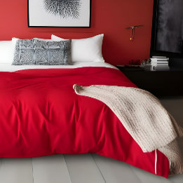 Red Solid Color Duvet Cover