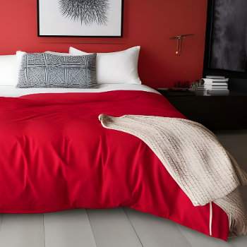 Red Solid Color Duvet Cover by SimplyBoutiques at Zazzle