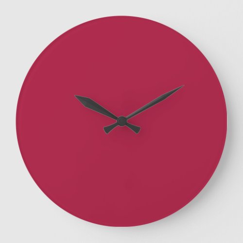 Red solid color large clock