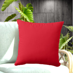 Red solid color pillow