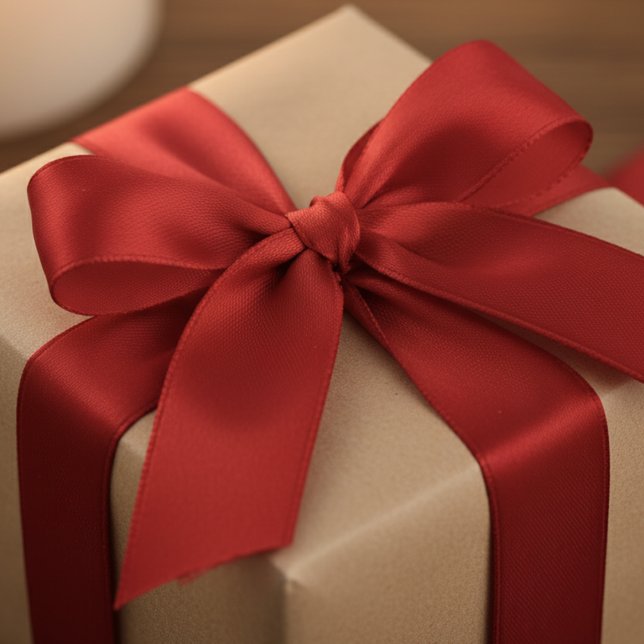 Red Solid Color Simple Minimalist Satin Ribbon (Red Solid Color Simple Minimalist Satin Ribbon
)