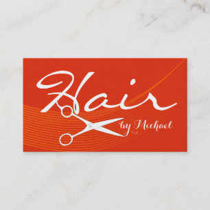 Red Solid Hair Stylist Appointment #4 Card