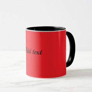 Red, solid red TEMPLATE, personalize, Mug