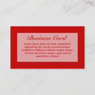 Red Solids + Custom Color Business Card