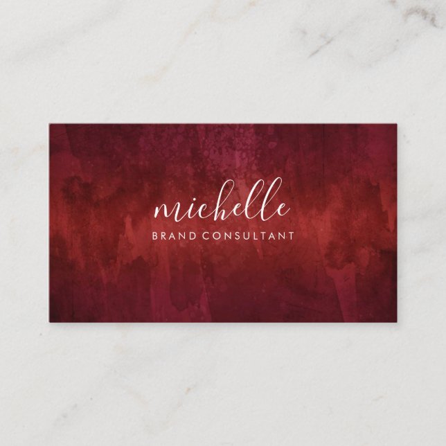 Red Sophisticated Business Card (Front)