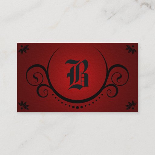 Customizable red sophistications business card template