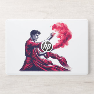 Red Sorcerer - Mystic Crimson Flame Magic HP Laptop Skin