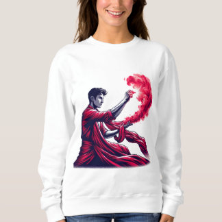 Red Sorcerer - Mystic Crimson Flame Magic Sweatshirt