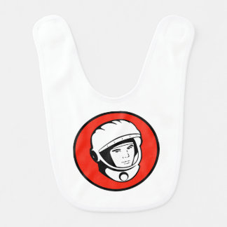 Red Soviet Cosmonaut Baby Bib