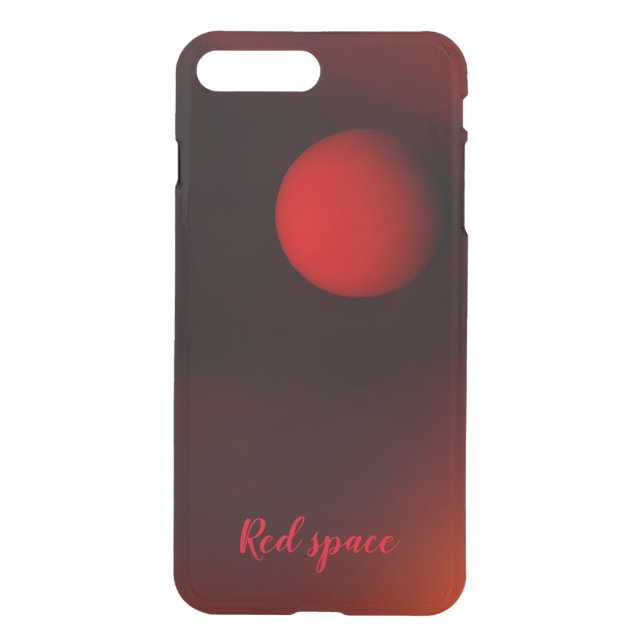 Red space and red planet uncommon iPhone case (Back)