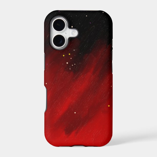 Red space mist. iphone case (Back)