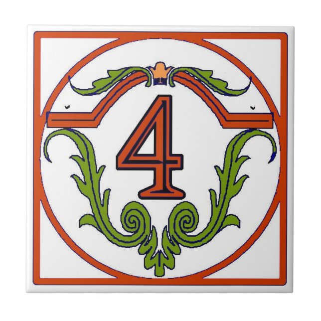 Red Spanish Letter Tile 4 (Front)