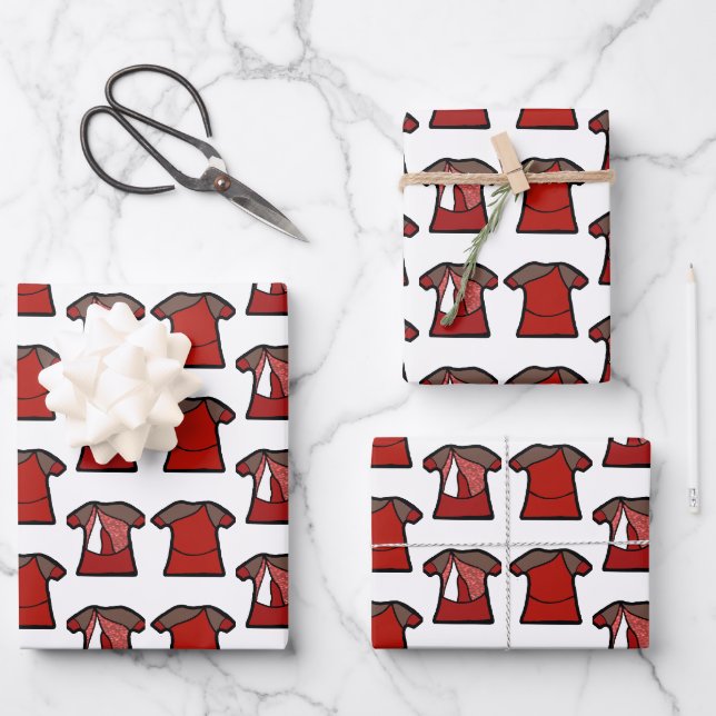 Red Spark Dancer Wrapping Paper Sheets (Front)