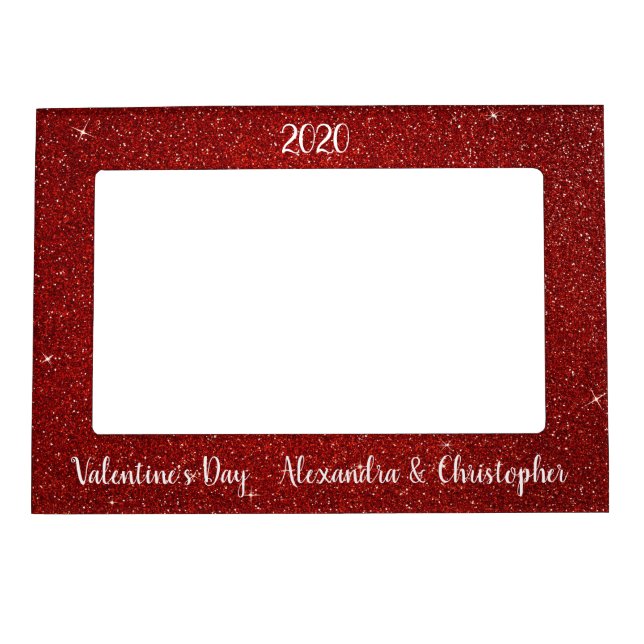 Red Sparkle and Glitter Valentine's Day Frame (Front)