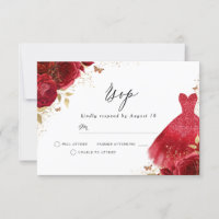 Red Sparkle Dress Rose Birthday Bridal Shower