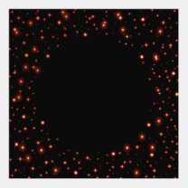 Red Sparkles or Stars on Black Whimsical Glitter