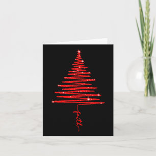 Red Sparkling Faith Christmas Tree Card