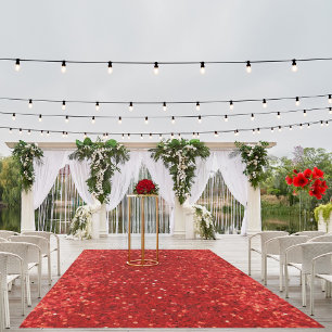 Red sparkling glitter pattern outdoor rug