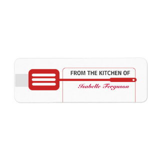 Red Spatula Kitchen Label