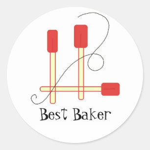 Red Spatulas Classic Round Sticker