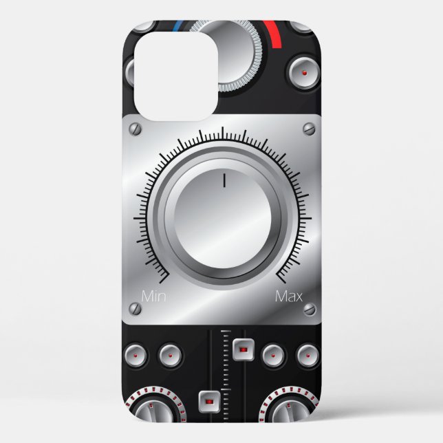 Red speakers with amplifier and control knobs Case-Mate iPhone case (Back)