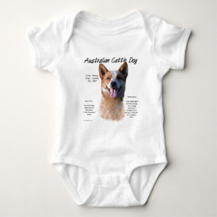 Red Speckle Australian Cattle Dog History Baby Bodysuit